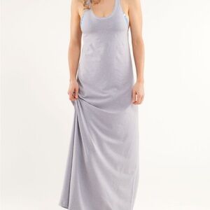 LULULEMON Heatwave Maxi Dress Wee Stripe White Fossil Beach Cover Summer